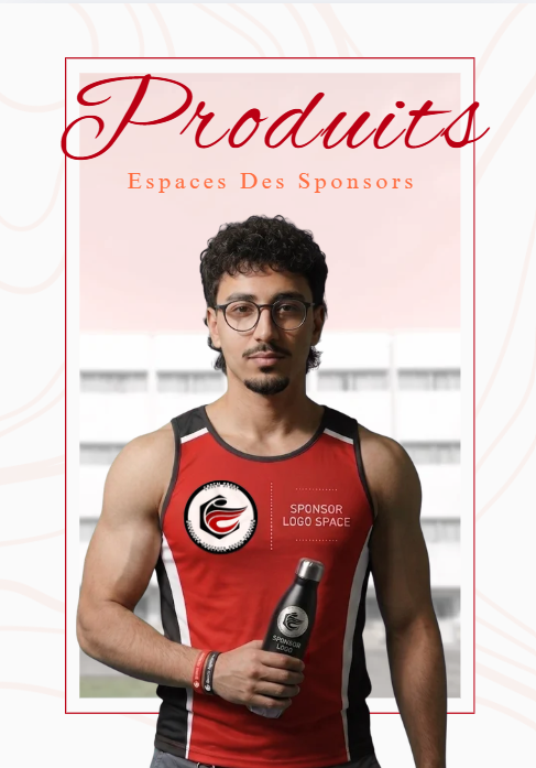 Maillot et gourde ENSEM Sport avec emplacement pour le logo du sponsor
